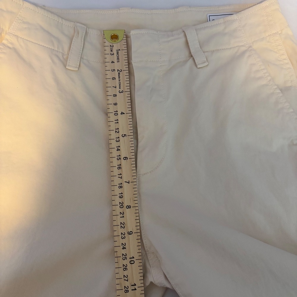 Gap Downtown Khaki Chino Cream Off White Slim Tapered Pants 0 S/541213-00 - Picture 10 of 12